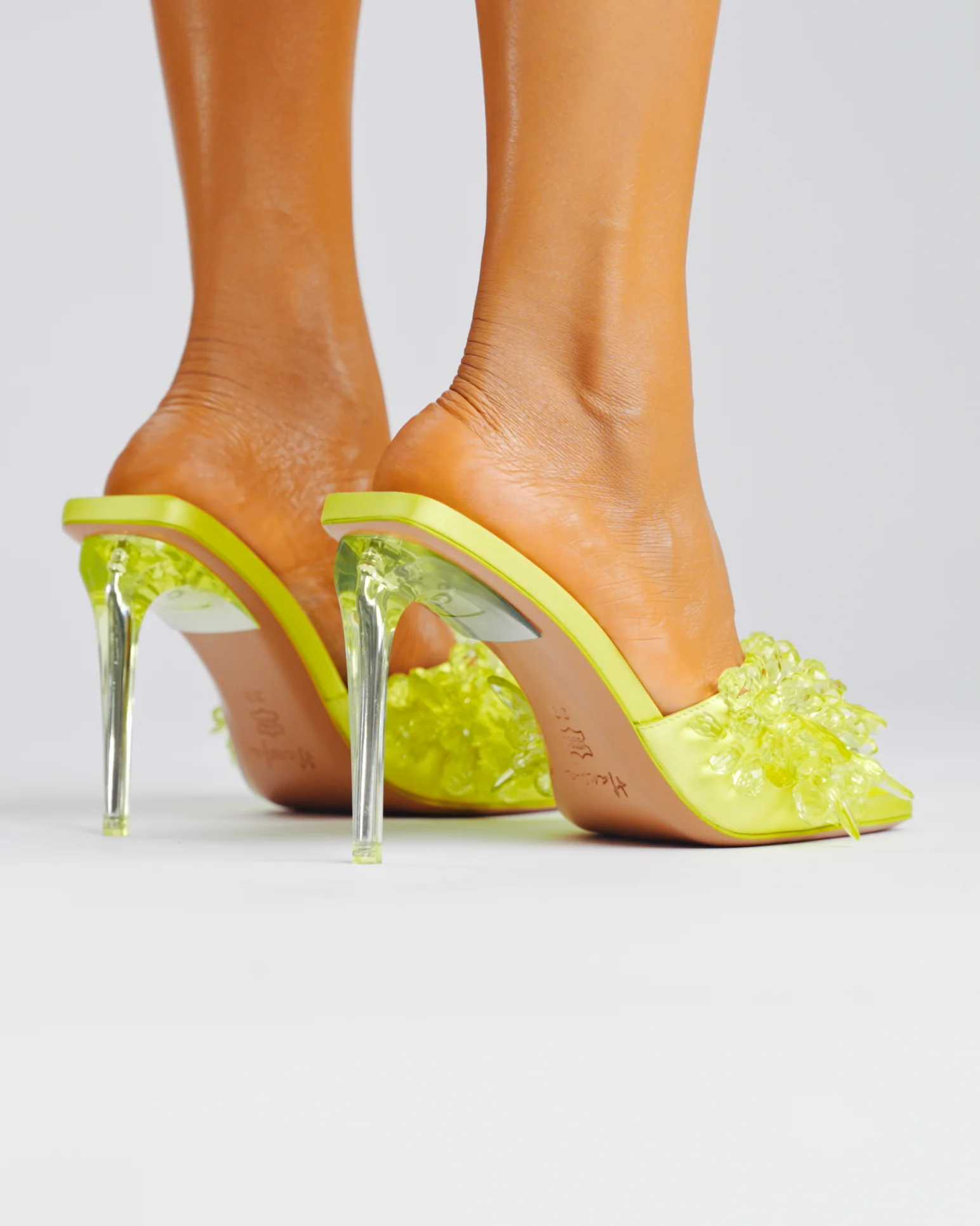 Krystal Beaded Mule Sandals - Image 6