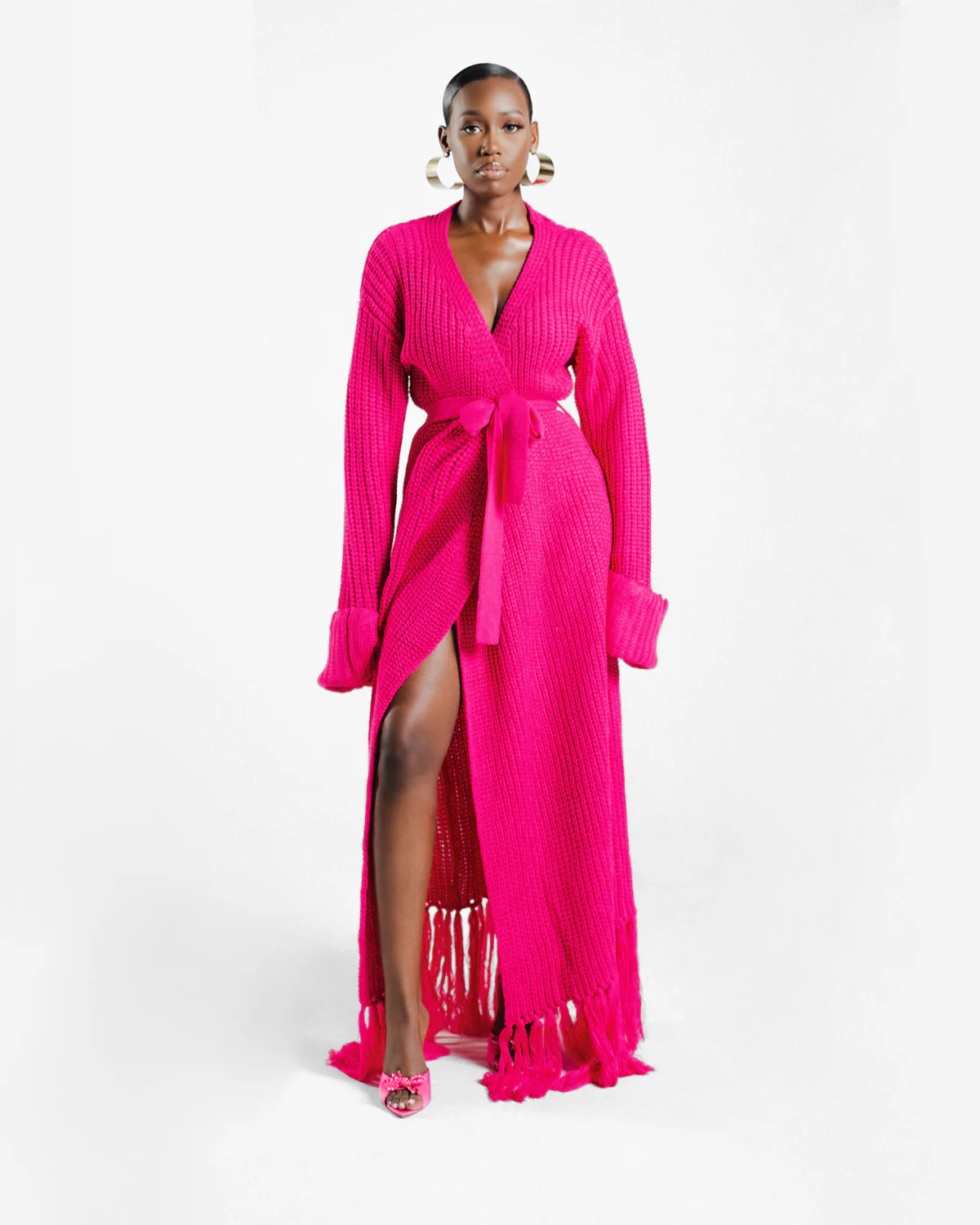 MIYA KNIT CARDIGAN DRESS - Image 8